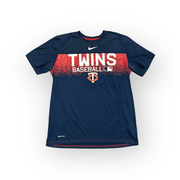 Nike Men’s Minnesota Twins Baseball DriFit T-Shirt MLB Athletic Cut Sz L - Picture 1 of 7